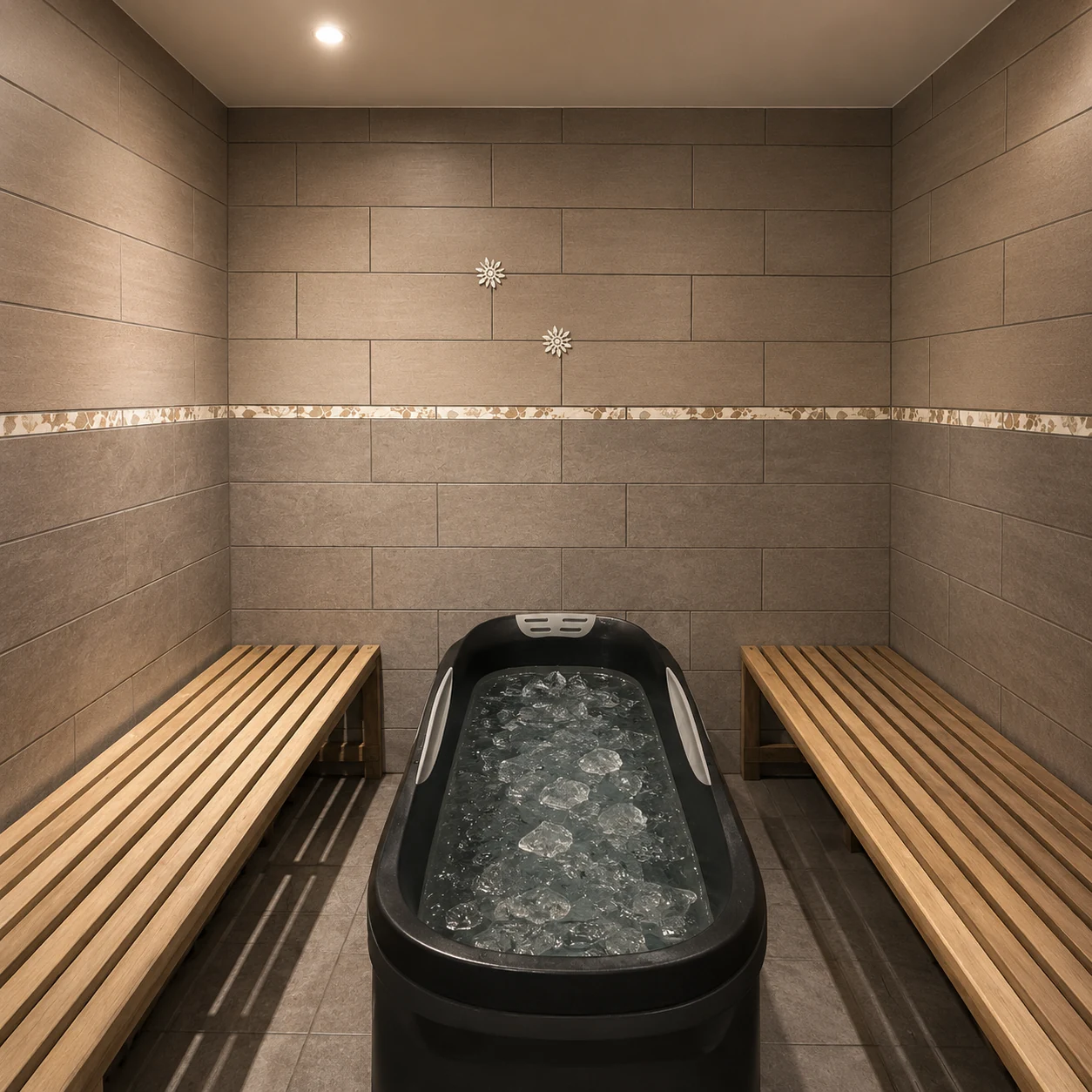 Bain froid de l’espace spa privatif Natura Center à Valence